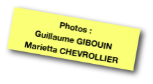 Photos :
Guillaume GIBOUIN
Marietta CHEVROLLIER